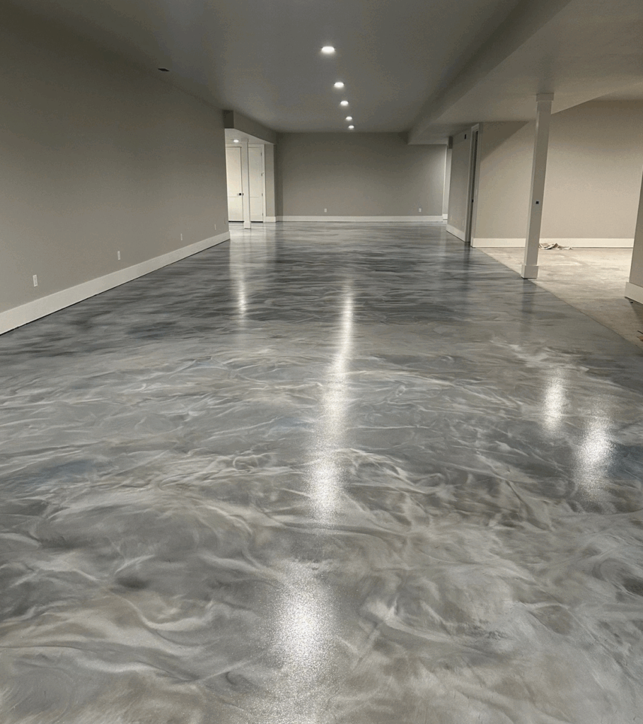 Marble Epoxy Basement Floor